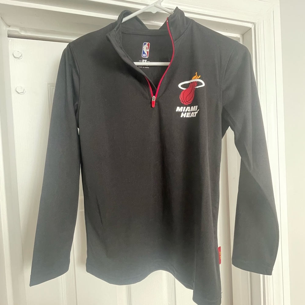 NBA Miami Heat Kids Black Quarter-Zip Sweatshirt